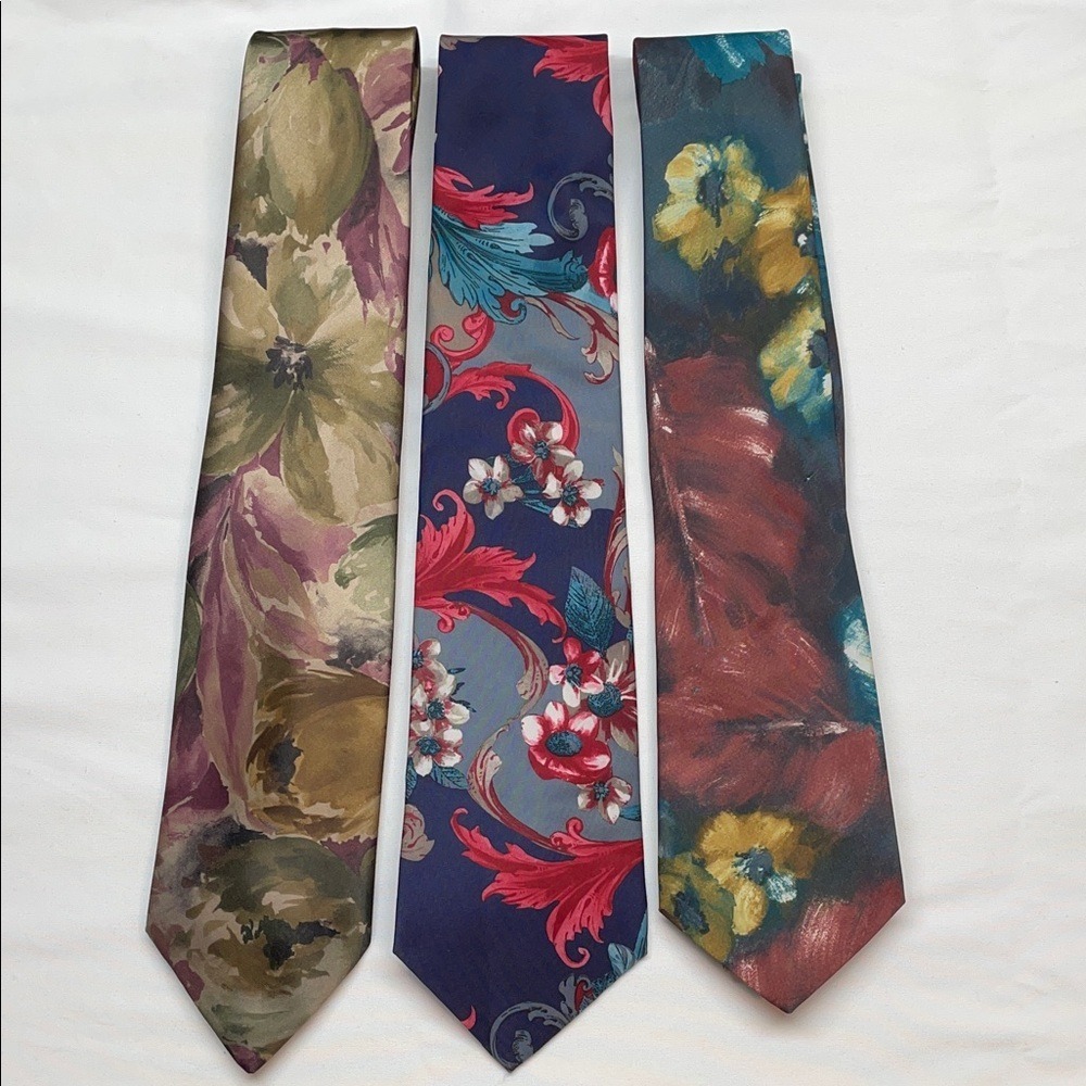 Giovanni Milano & PauloConti Floral Baroque Necktie Bundle Mens OS Multicolor EX